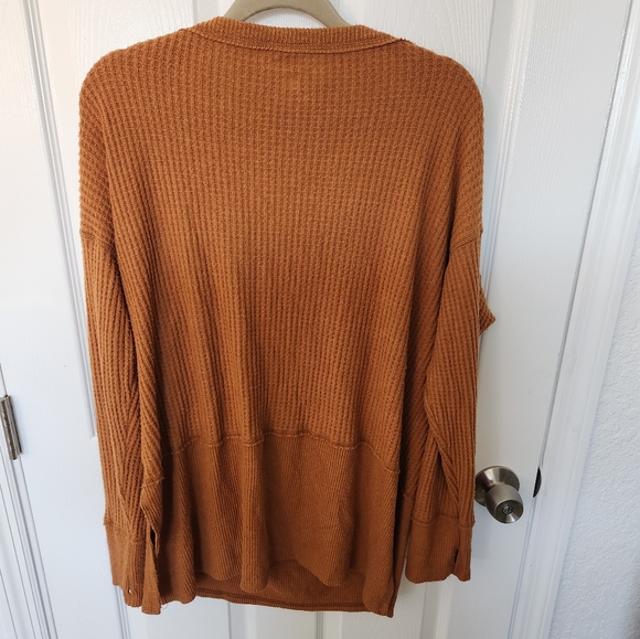 American eagle burnt orange waffle tunic - Picture 3 of 3